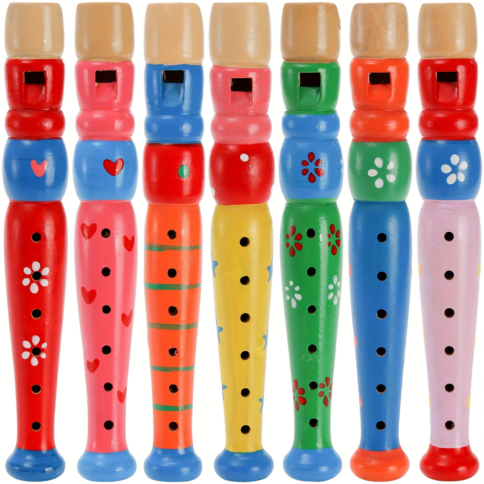 Recorder Baroque Style - 1pc Wooden Flute 6-Hole Colorful Cartoon