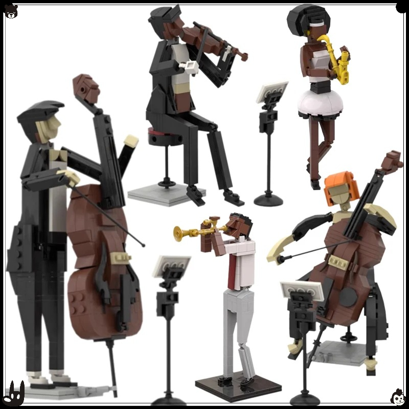 Musical Instrument Piccolo - MOC Creative City Band Violin Cello