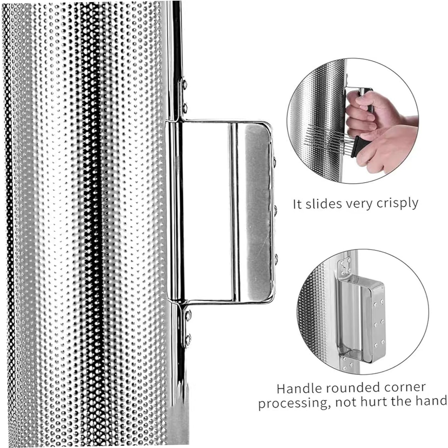 Guiro Scraper Instrument - Stainless Steel Guiro Instrument with Scraper