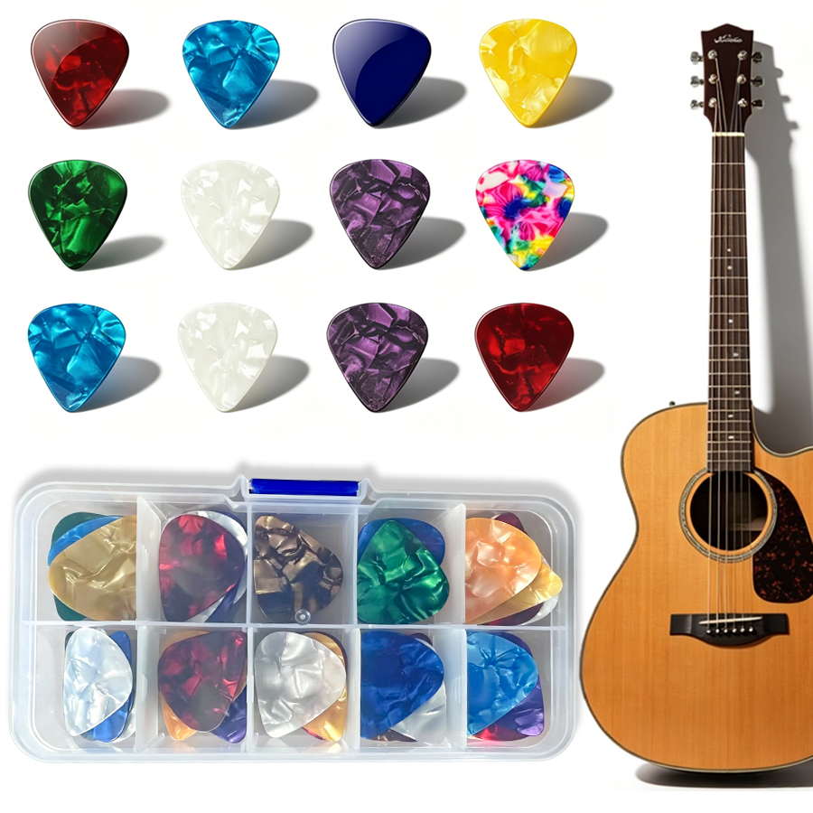 Musical Instrument Box - 20-50pcs Boxed Celluloid Guitar Picks Bass