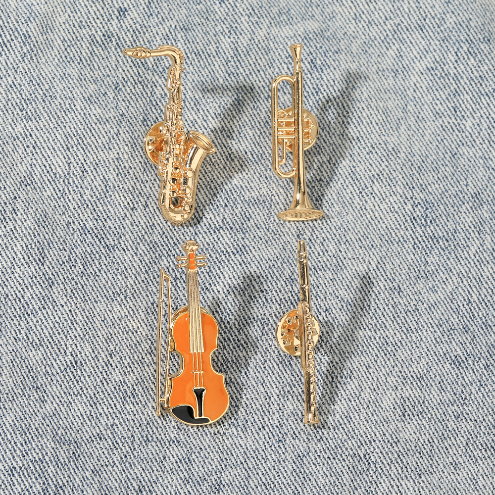 Musical Instrument Symbols - 4Styles Classic Trumpet Flute Violin Sax