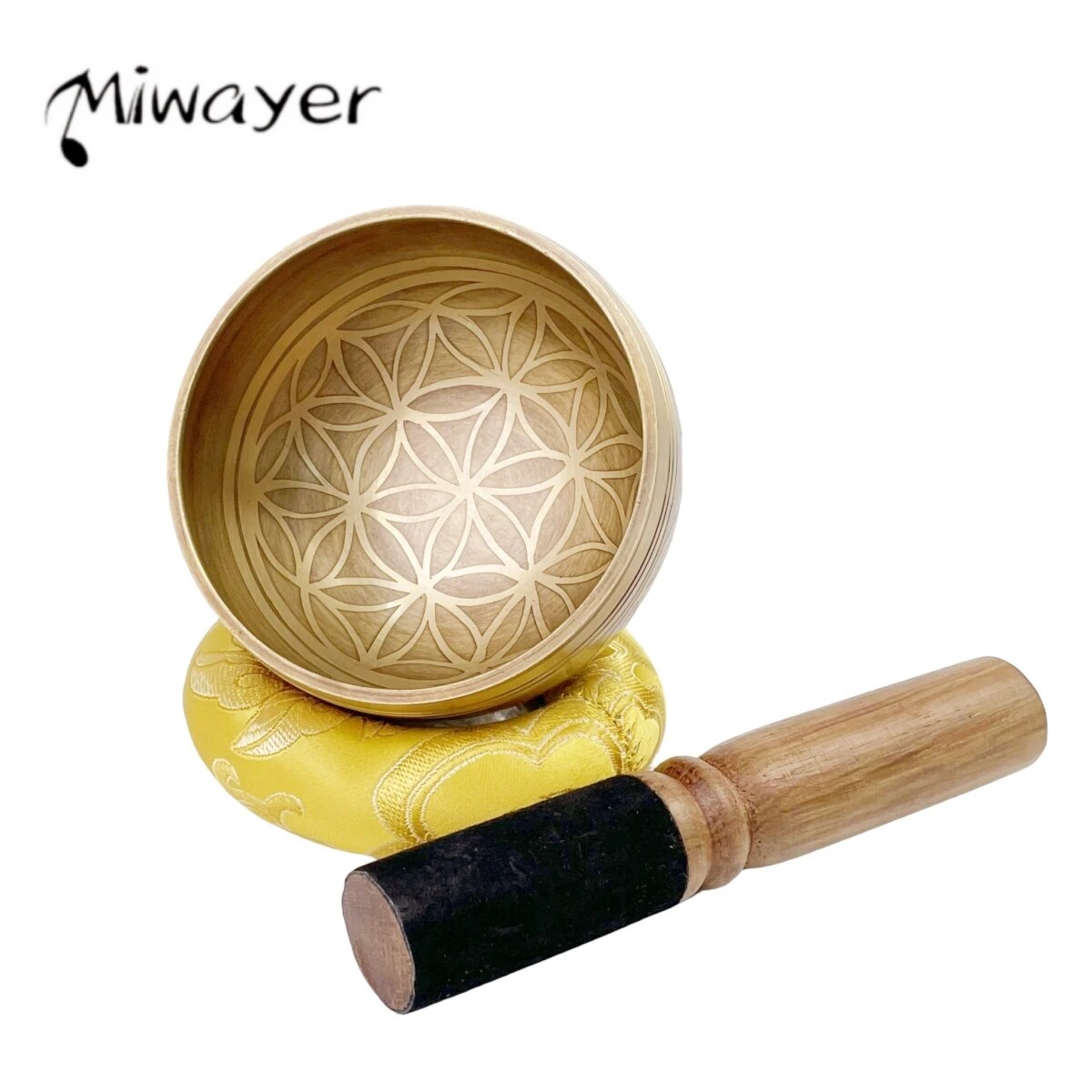 Tibetan Singing Bowl - Miwayer Tibetan Singing Bowl Set Flower