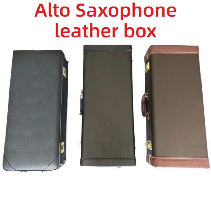 Musical Instrument Box - Leather Alto Saxophone Case Drop-proof Shockproof