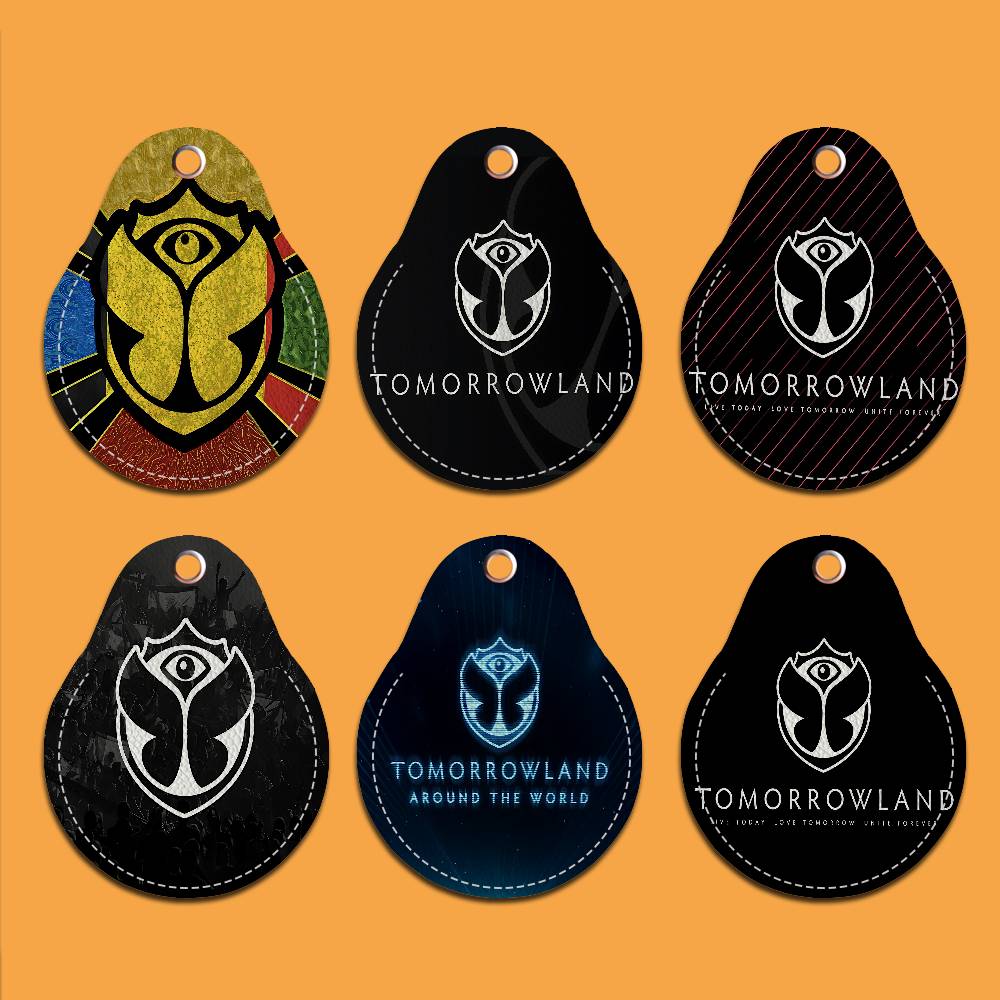 Musical Instrument Cajon - T-Tomorrowland Music Logo Round Keychains For