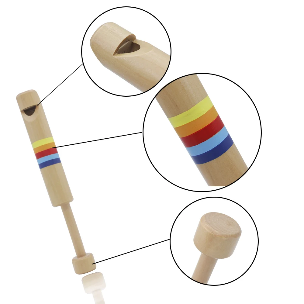 Musical Instrument Piccolo - Pull-Out Recorder Wooden Small Whistles Sliding