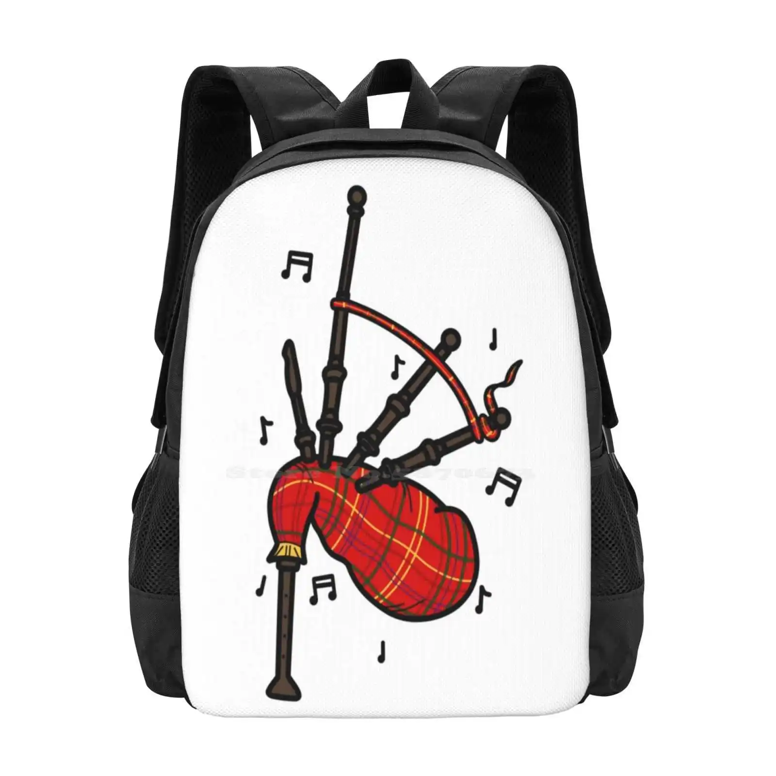 Musical Instrument Of Scotland - Bagpipes Pattern Design Bag Student's Backpack