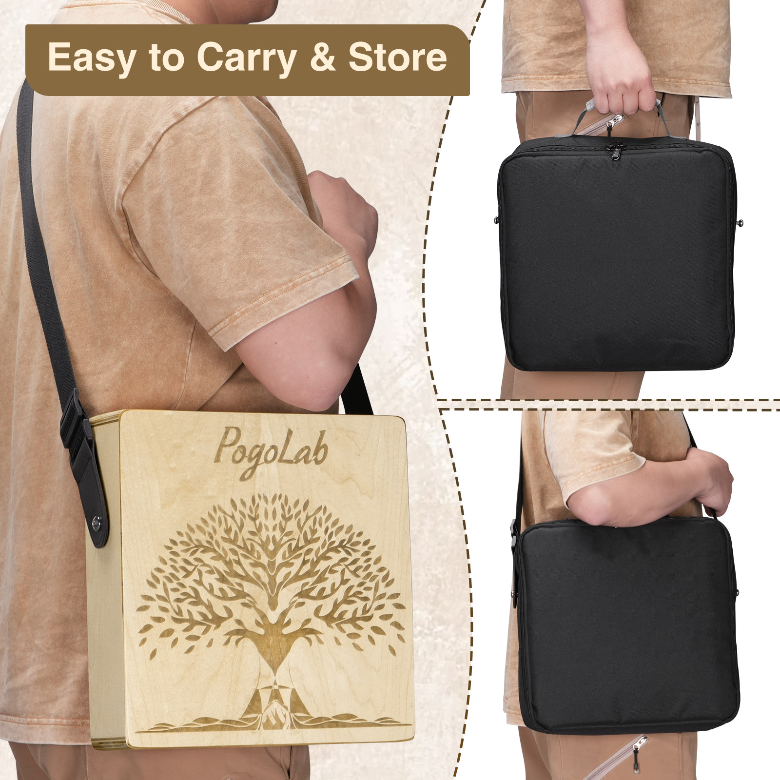 Pogolab Portable Cajon with Sn - Musical Instrument Cajon 리뷰 및 가격