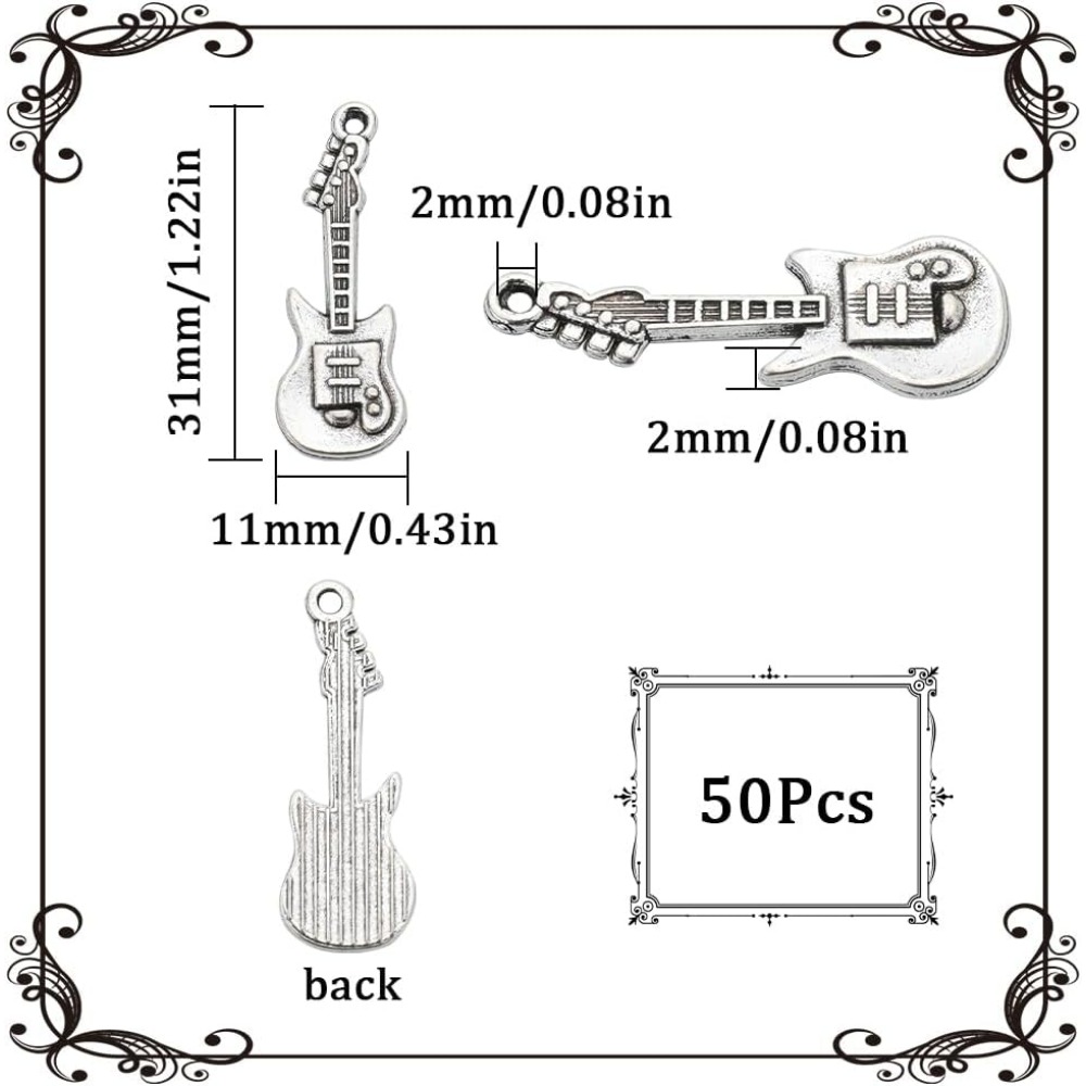 1 Box 50Pcs Vintage Guitar Cha - Musical Instrument Kit 리뷰 및 가격