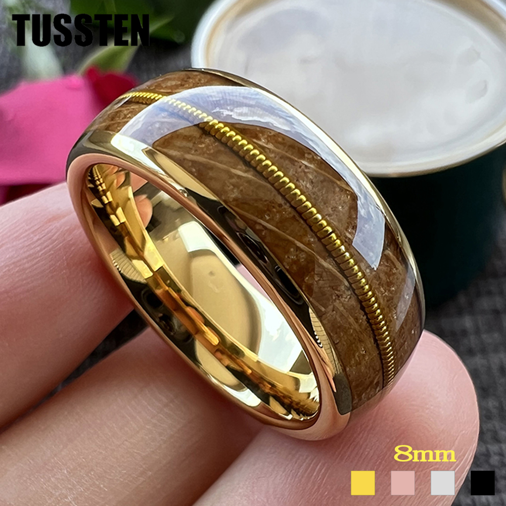 TUSSTEN 8mm Men Women Tungsten - Musical Instrument Logo 리뷰 및 가격
