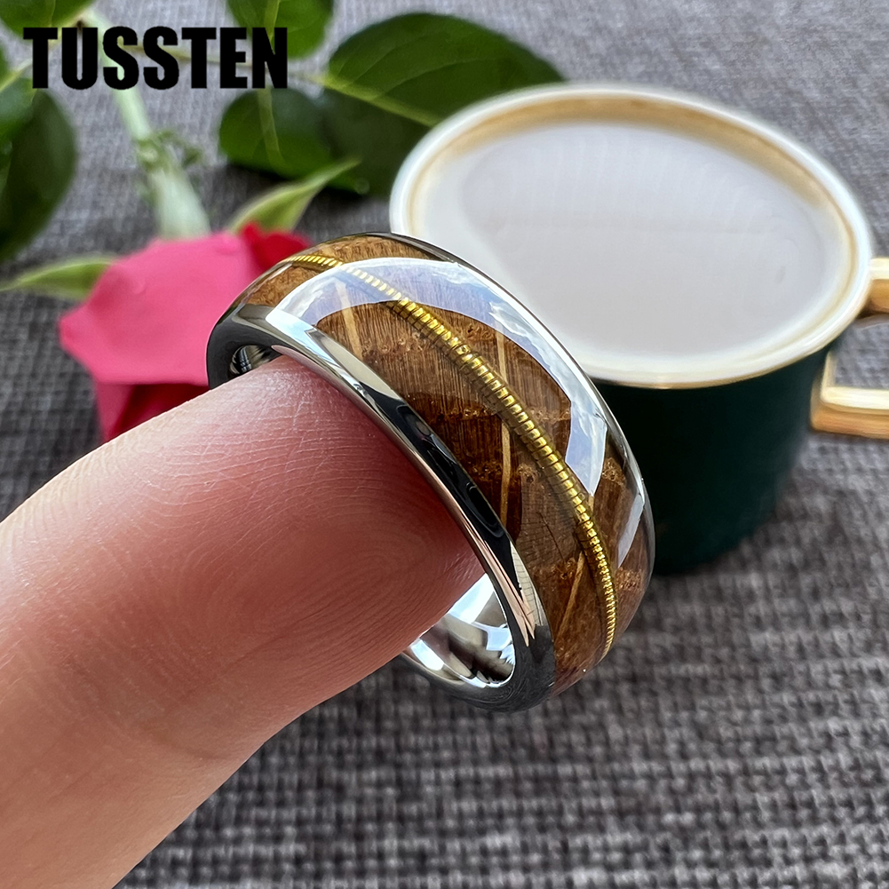 TUSSTEN 8mm Men Women Tungsten - Musical Instrument Logo 리뷰 및 가격