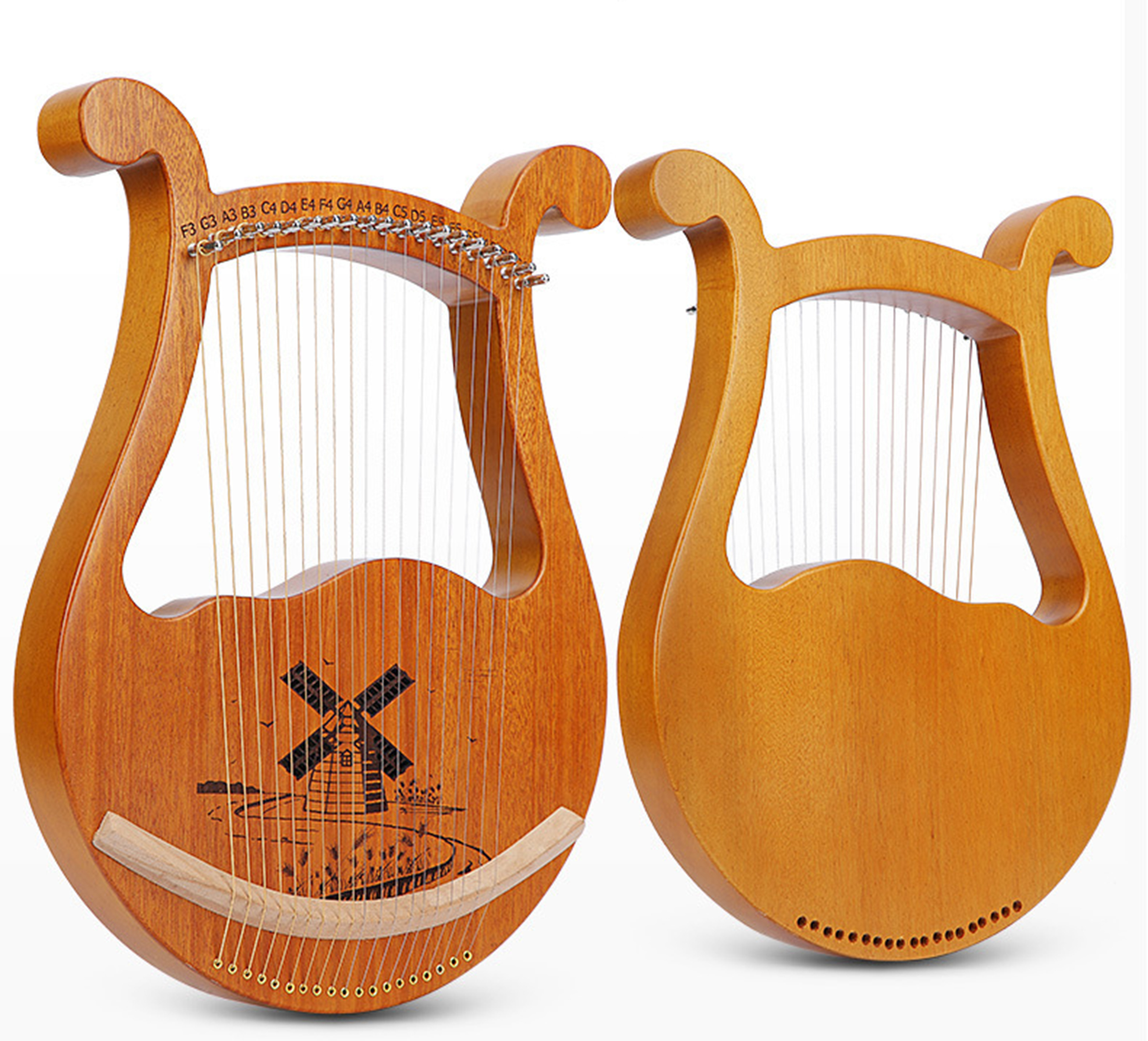 Moon Lyre Harp 19 Strings Beau - Musical Instrument Easy To Learn For Adults 리뷰 및 가격