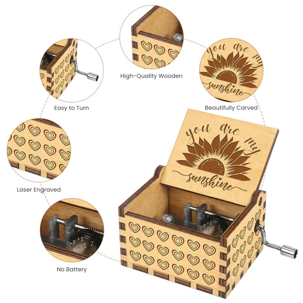 6.4* 5.2cm Mini Music Box Rota - Musical Instrument Cajon 리뷰 및 가격
