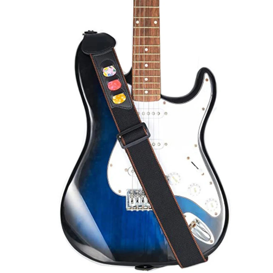 7Pcs/Set Guitar Strap Black PU - Musical Instrument Ukulele 리뷰 및 가격