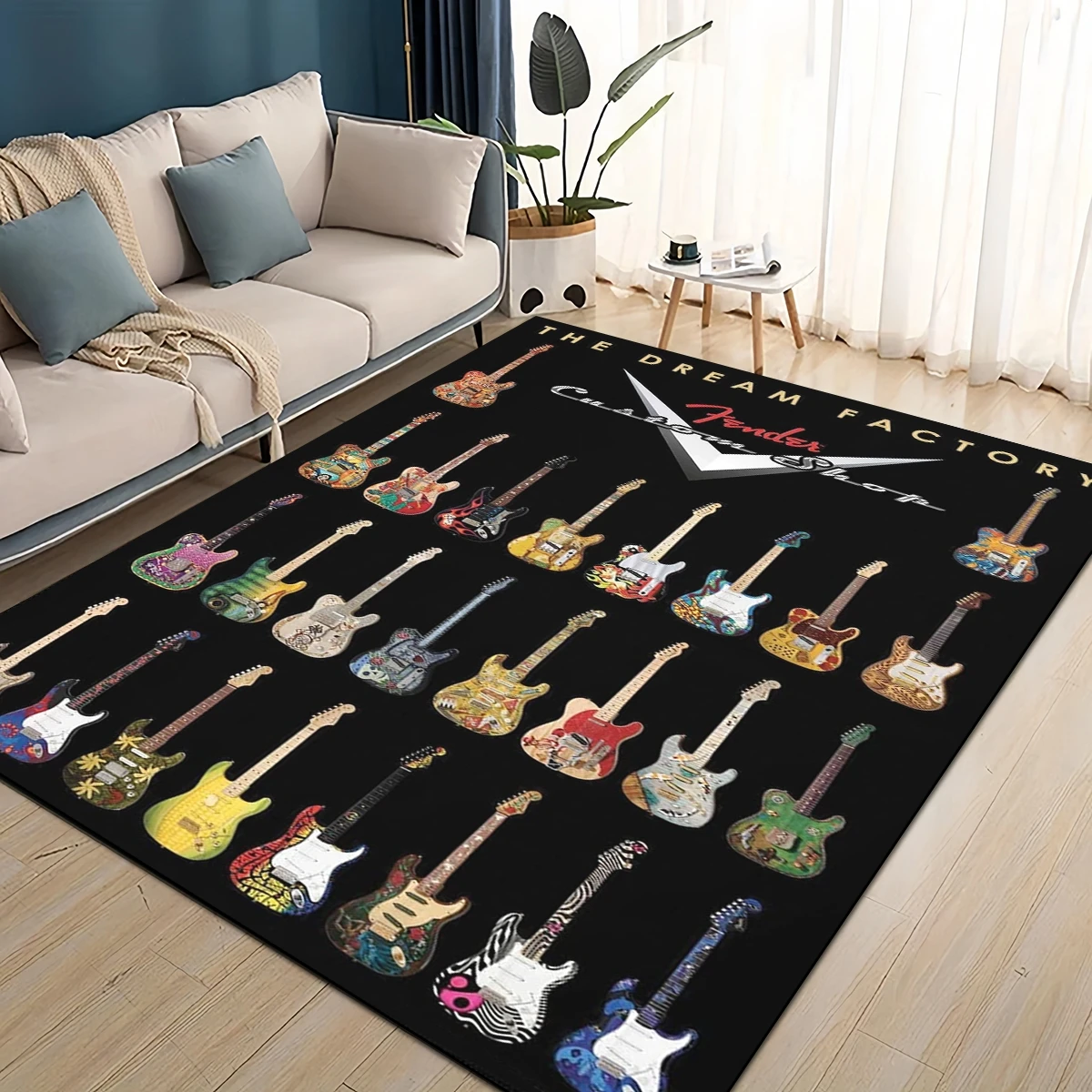 3D Retro Fender logo Guitar In - Musical Instrument Logo 리뷰 및 가격