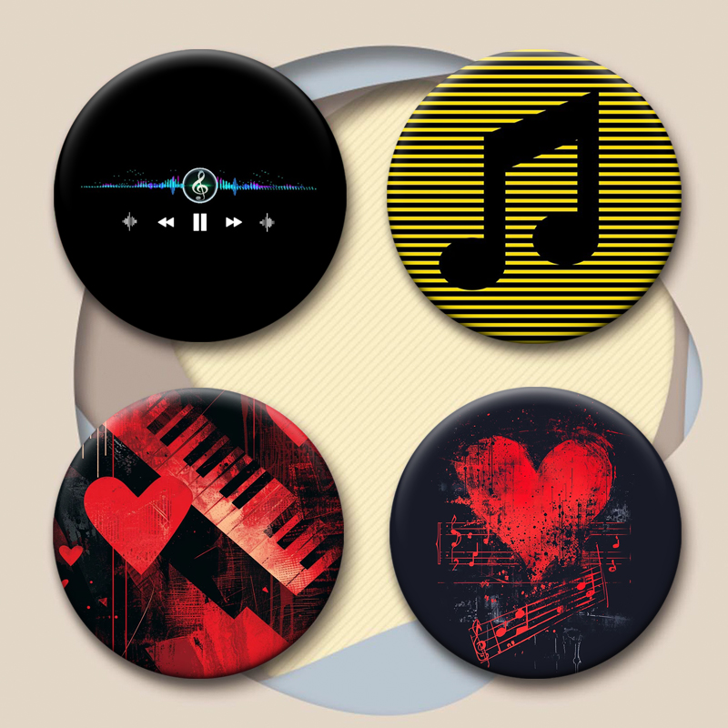 Musical Note Creative Badge I  - Musical Instrument Symbols 리뷰 및 가격