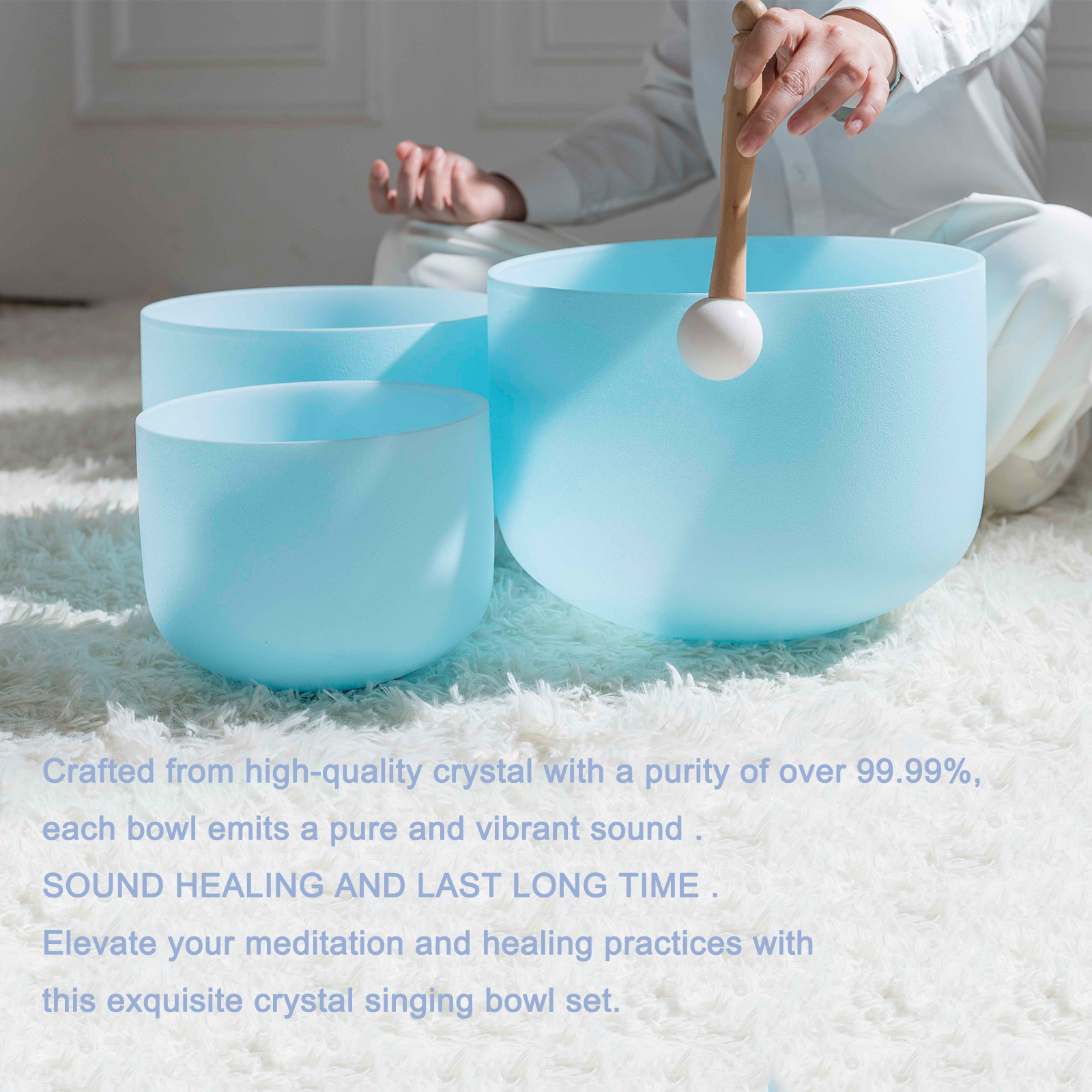 Hye-eun 7pcs CDEFGAB Blue Crys - Tibetan Singing Bowl 리뷰 및 가격
