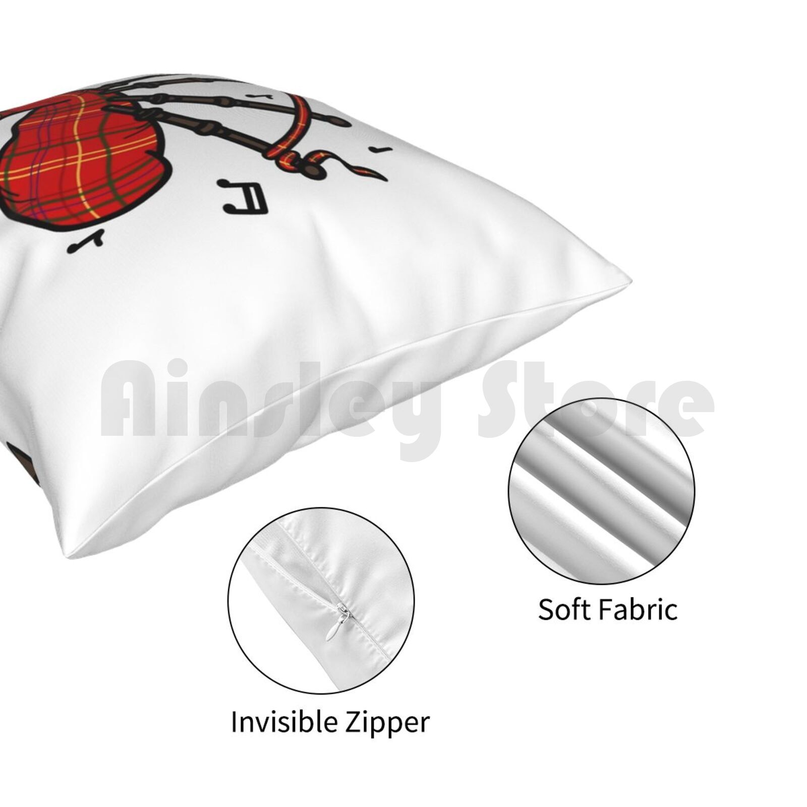 Bagpipes Pillow Case Printed H - Musical Instrument Of Scotland 리뷰 및 가격