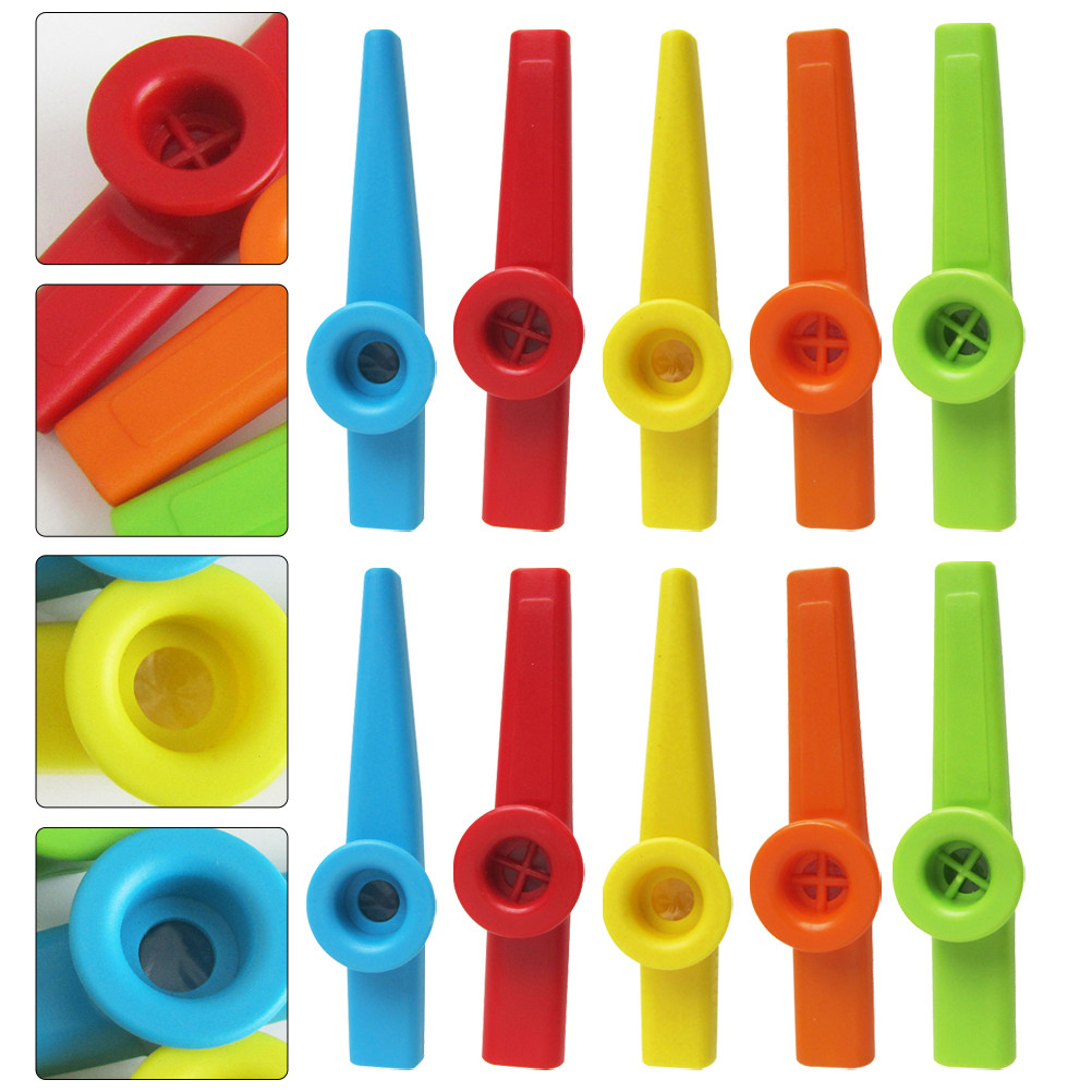10Pcs Colorful Plastic Kazoos  - Musical Instrument Easy To Learn For Adults 리뷰 및 가격