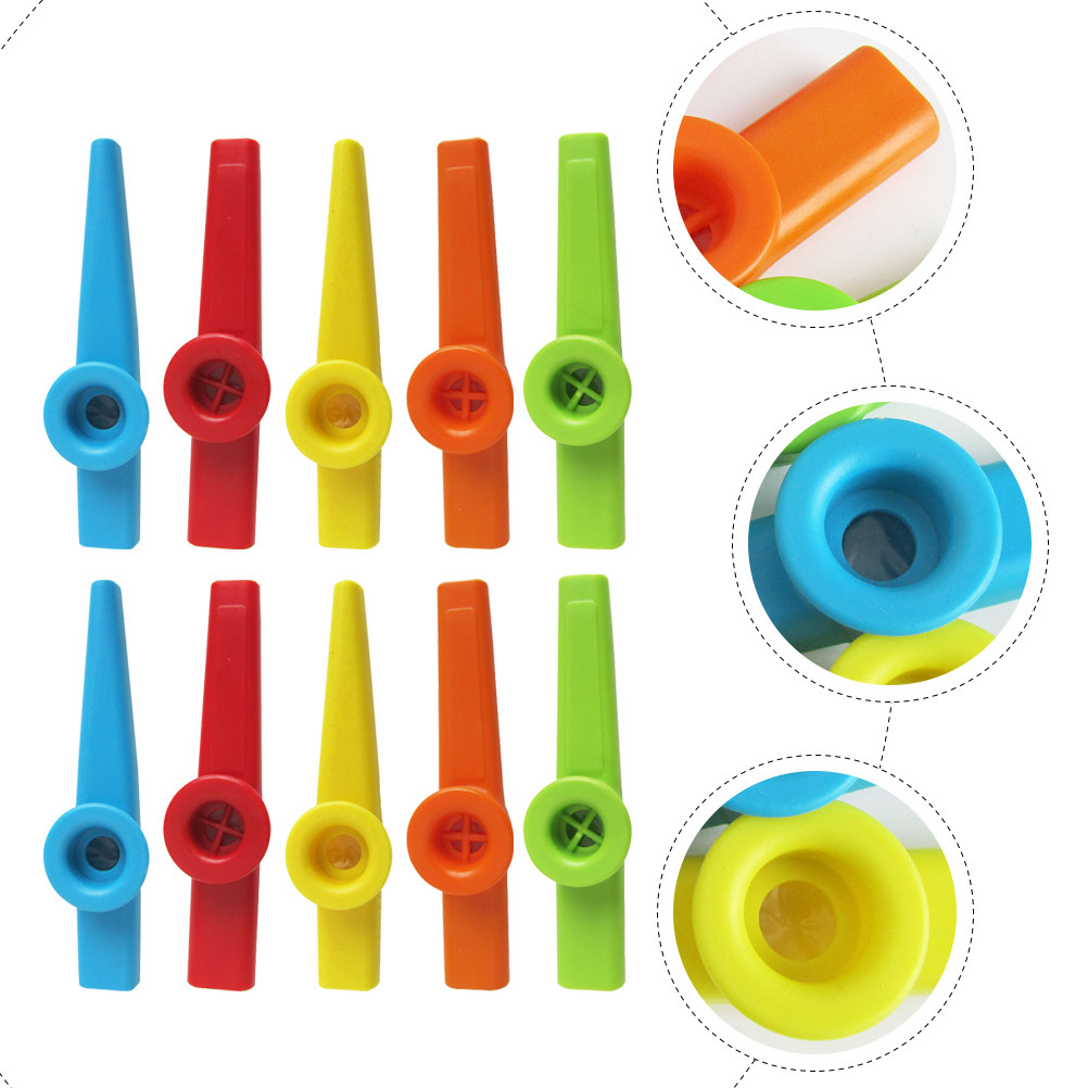 10Pcs Colorful Plastic Kazoos  - Musical Instrument Easy To Learn For Adults 리뷰 및 가격