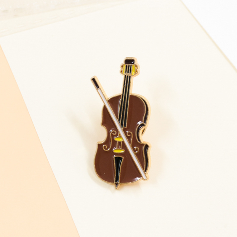 Cartoon Violin Enamel Pin Badg - Musical Instrument Symbols 리뷰 및 가격
