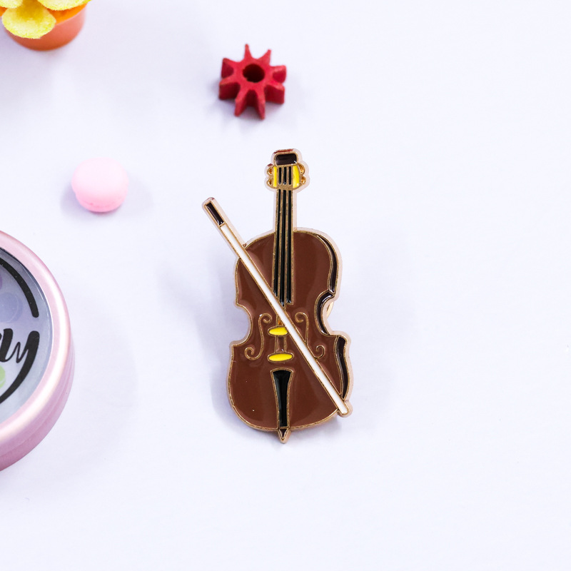 Cartoon Violin Enamel Pin Badg - Musical Instrument Symbols 리뷰 및 가격