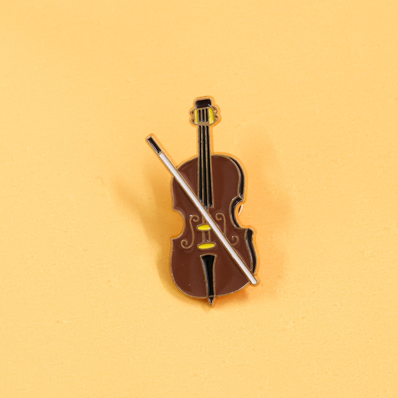 Cartoon Violin Enamel Pin Badg - Musical Instrument Symbols 리뷰 및 가격